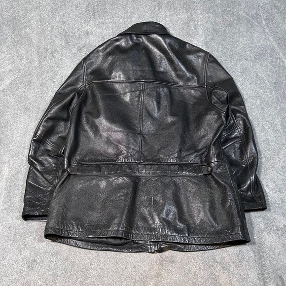 Vintage M JULIAN Wilson Black Leather Jacket Zip Front Thinsulate Mens L - Picture 4 of 16